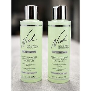 Nick Chavez Velvet Mesquite Hydrating Thickening Styling Gel 8oz Lot of 2 Sealed